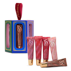 Coffret gloss à lèvres Victoria's Secret avec cinq saveurs festives.