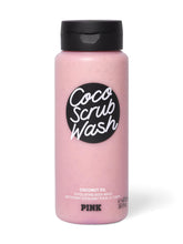 Victoria's Secret Pink Coco Scrub Wash, botella crema para limpieza suave.