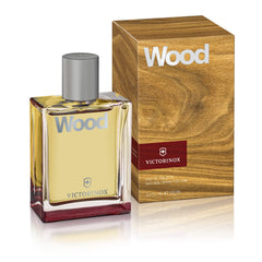 Victorinox Wood, botella frontal, aroma amaderado y sofisticado para uso diario.