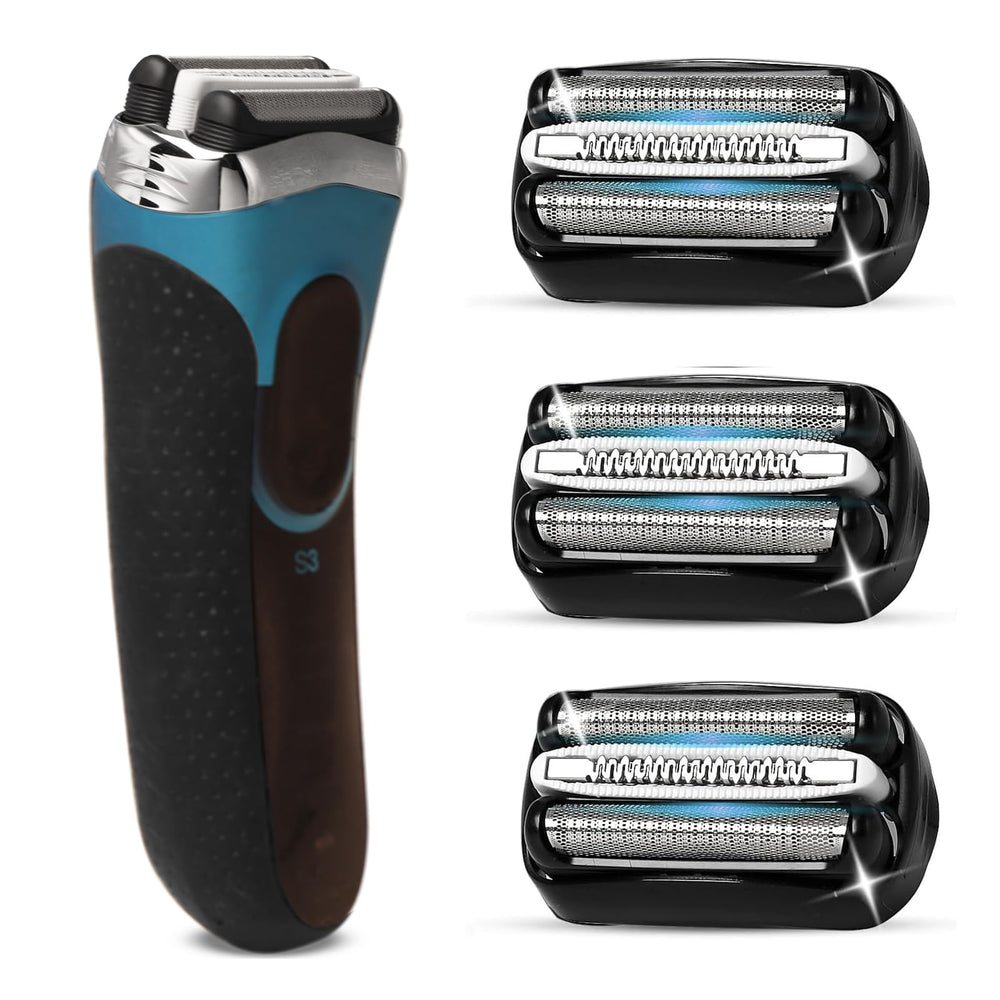VIDSA 32B S3 replacement heads pack – close-up of three-in-one foils for smoother shave.