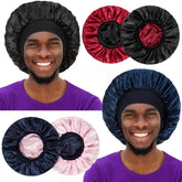 Vidsel bonete satinado reversible con banda ancha, cómodo y estable para dormir
