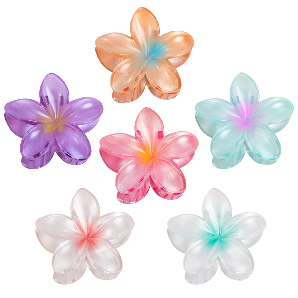 Pinza de flores hawaianas Vigorpace rosa para peinados veraniegos con agarre estable.