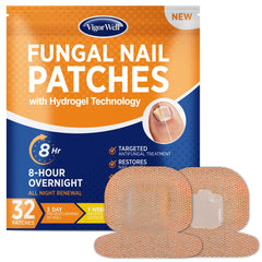 VigorWell parches hidrogel para uñas discretos, reparación nocturna para uñas dañadas.