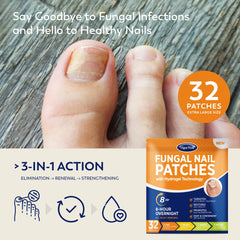 Parche hidrogel de VigorWell para uñas, uso nocturno que favorece la absorción.