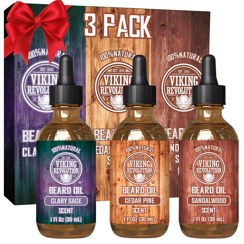 Viking Revolution Aceite Barba Trio: fragancias naturales para una barba mejor cuidada