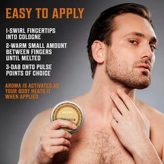 Viking Revolution aplicación suave en cuello y muñecas para aroma sutil.