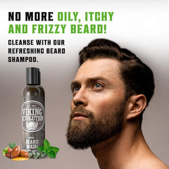 Acondicionador para barba Viking Revolution desenreda y facilita el peinado.