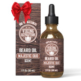 Viking Revolution Majestic Oud: botella de aceite para barba con aroma duradero.