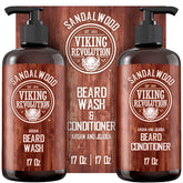 Viking Revolution champú para barba en botella, limpieza suave y fresca.