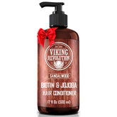 Acondicionador Viking Revolution con sándalo y jojoba, dispensador para aplicación rápida.