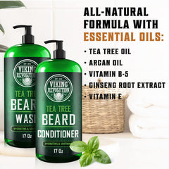 Acondicionador para barba Viking Revolution en envase compacto suaviza y desenreda.
