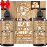 Viking Revolution Palo Santo Shampoo para barba: limpieza profunda y brillo suave.
