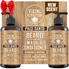 Viking Revolution Palo Santo Shampoo para barba: limpieza profunda y brillo suave.