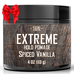 Viking Revolution pomada para cabello con vainilla especiada en aplicación suave que ofrece control duradero.