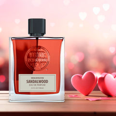 Viking Revolution Sandalwood Cologne in forest setting conveys rugged outdoor confidence.