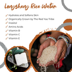 Barra natural Viori con arroz Longsheng para piel hidratada