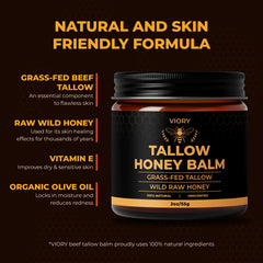 VIORY Balsamo sebo res miel Aplicacion facial diaria para confort de la piel