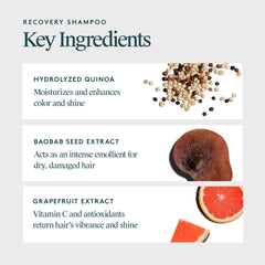 VIRTUE champú de recuperación: textura cremosa para lavado suave y eficiente.