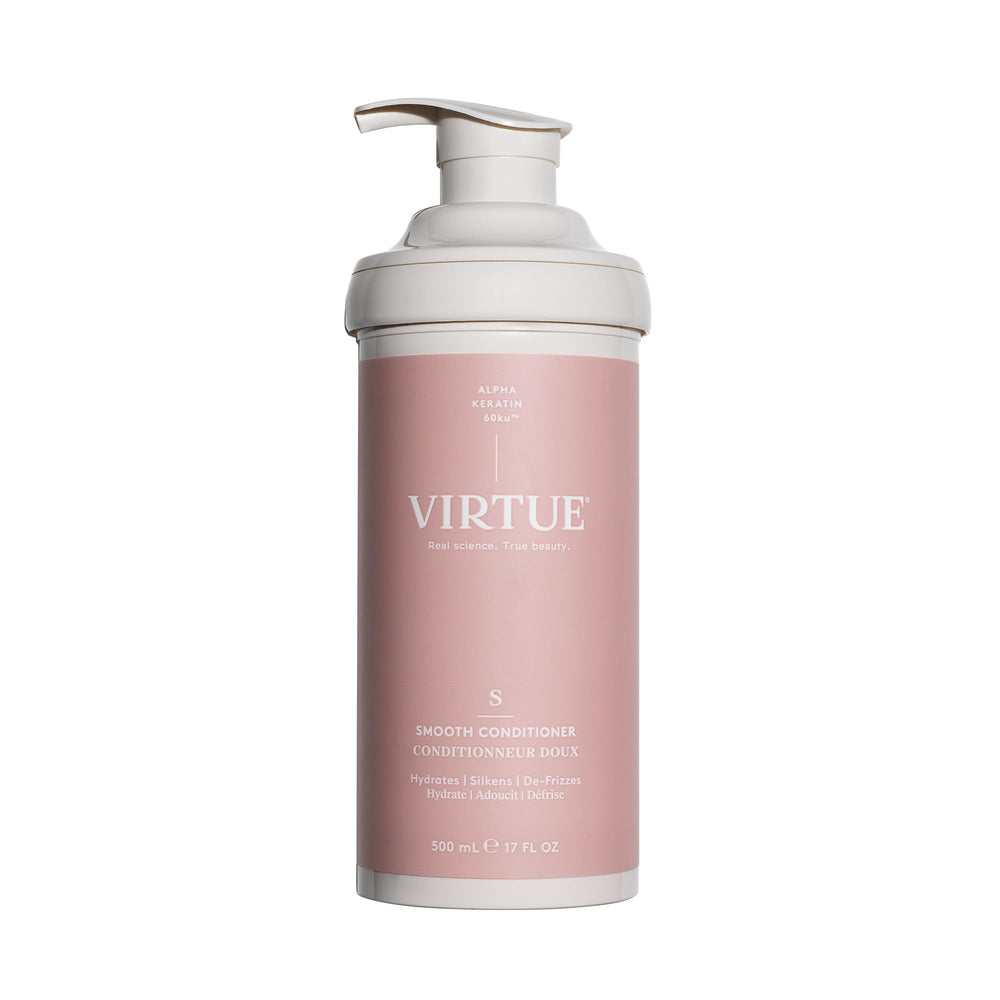 Acondicionador Virtue Smooth en botella para control del frizz en rizos