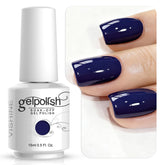 Vishine Gelpolish, botella nocturna con brillo intenso para uñas elegantes.
