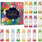 VISRIE bálsamo labial set de 16 sabores para hidratación diaria.