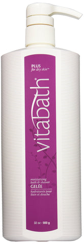 Vitabath Gelee hidratante para baño y ducha, frasco de 32 oz.