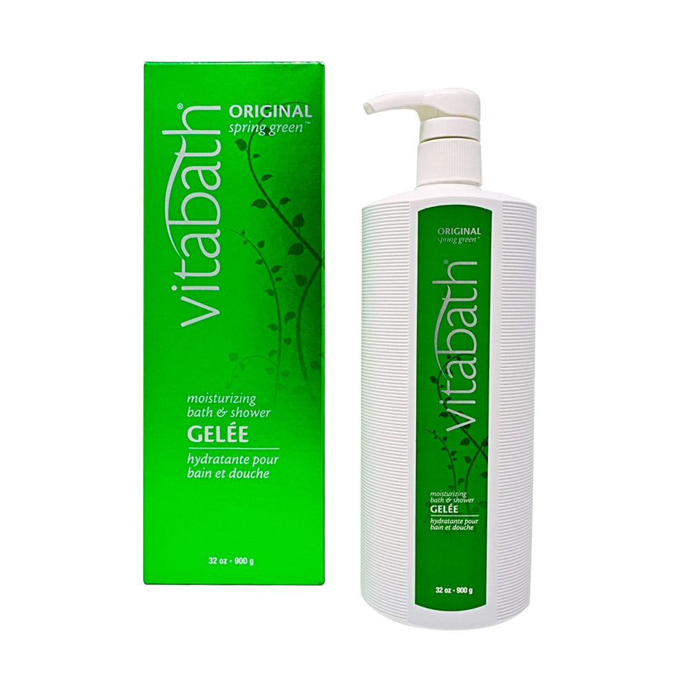 Vitabath Original Spring Green: botella de gel hidratante para piel radiante.
