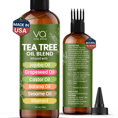 VITAL AFFAIR Aceite árbol de té para cabello, botella vertida, aplicación precisa en cuero cabelludo