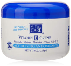 Vital Care Crema de Vitamina E, bote de 8 oz, hidratación suave para la piel