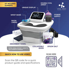 Vital Vibes bano de pies plegable para almacenamiento compacto