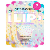 Vitamasques masque lèvres gateau-anniversaire: hydratation douce pour les lèvres.