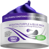 VITAMINS mascarilla morada con keratina neutraliza amarillamiento y deja tono más frío.