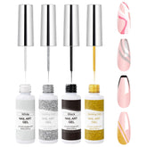VIVAALI gel liner oro brillante para diseños de uñas duraderos.