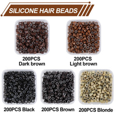 Paleta de 5 tonos para combinar con cabellos naturales.