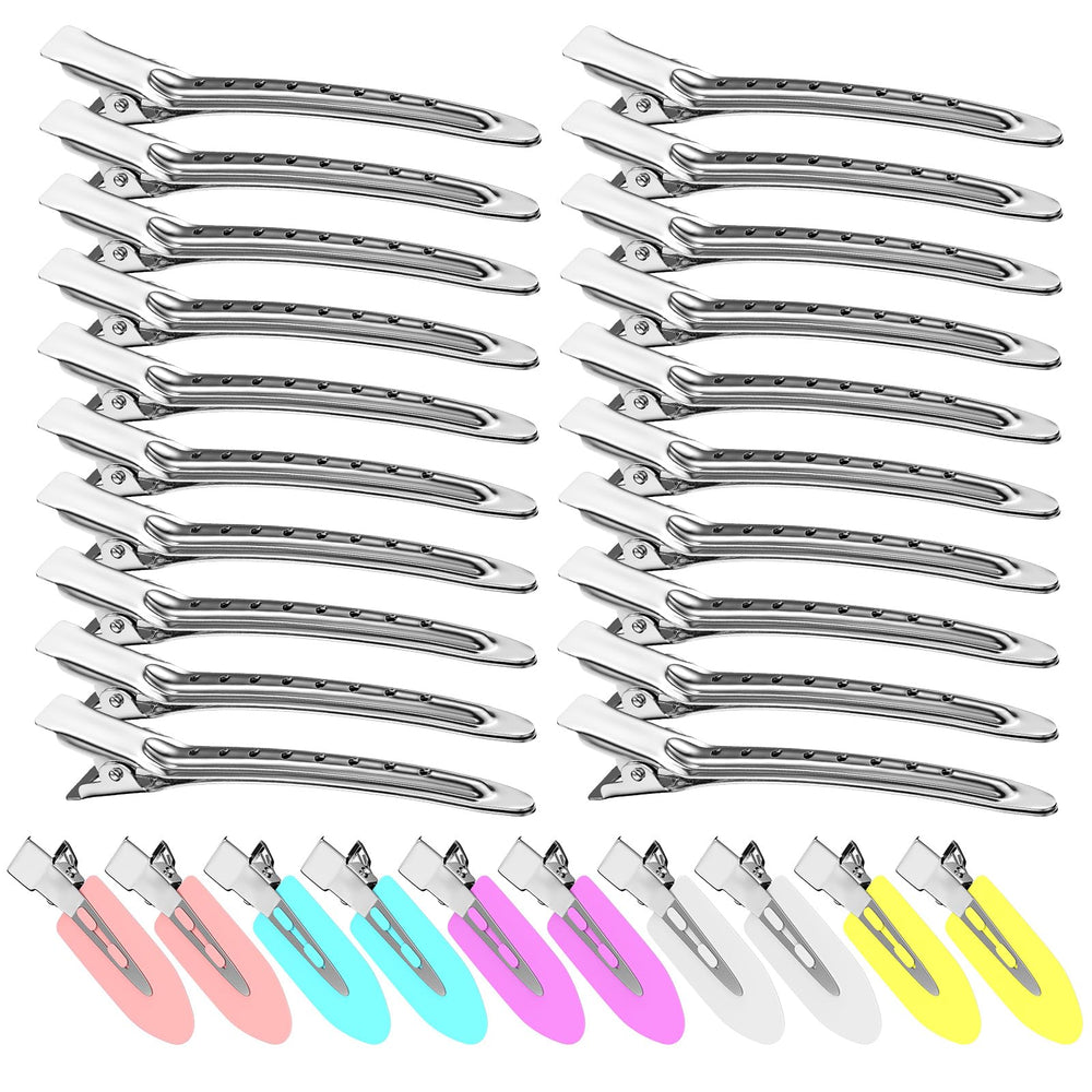 Pinzas cocodrilo de metal Viywicz, juego de 30, sujeción estable para peinados.