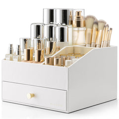 Vlando Organizador de maquillaje vista frontal para un tocador ordenado