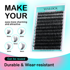 VLVLOCK Clústeres 3D para volumen dramático con acabado suave.