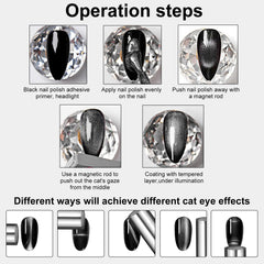 vnjaoi herramienta magnética para uñas, permite lograr efecto ojo de gato en segundos.
