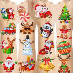 Tatuajes VNXCRAFTIES con Santa Claus para decorar fiestas navideñas.
