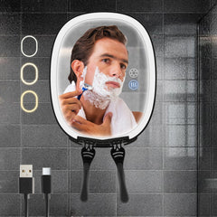 VOCOSTE Miroir Douche antibuee: surface chauffee pour un rasage clair.