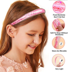 Vodolo diadema brillante con mariposas para niñas, favorece un look alegre y cómodo
