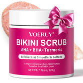 VOERUY exfoliante Bikini en bote, sensación suave para piel delicada.