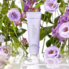 VOESH crema vegana Velvet Luxe, envase compacto para bolso y viaje.