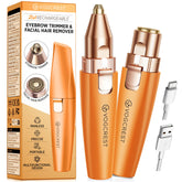 VG VOGCREST recortador cejas 2 en 1 con luz LED para acabado preciso.