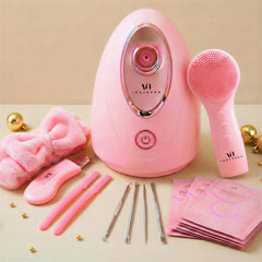 VogueNow kit vaporizador facial en empaque, ideal para experiencia spa en casa