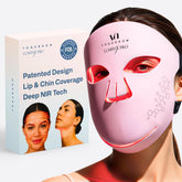 VogueNow LuminX Pro, cobertura facial completa con 280 LEDs para iluminación uniforme.