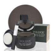 VOLLUCK polvo cubridor de raíces cabello castaño oscuro para cobertura rápida.