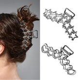 VOTACOS clip de pelo grande con estrella y corazón para peinados elegantes.