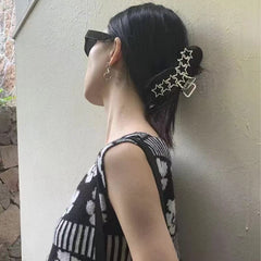 VOTACOS clip de pelo plateado con corazón para fijar cabello.