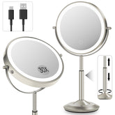 vpu-espejo-maquillaje-luces-frontal-doble-lado ideal para ver el rostro completo con iluminación estable